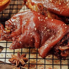 网红卤烤猪蹄4个/包半个熟猪蹄卤味夜市烧烤卤猪蹄调理烤猪脚食材